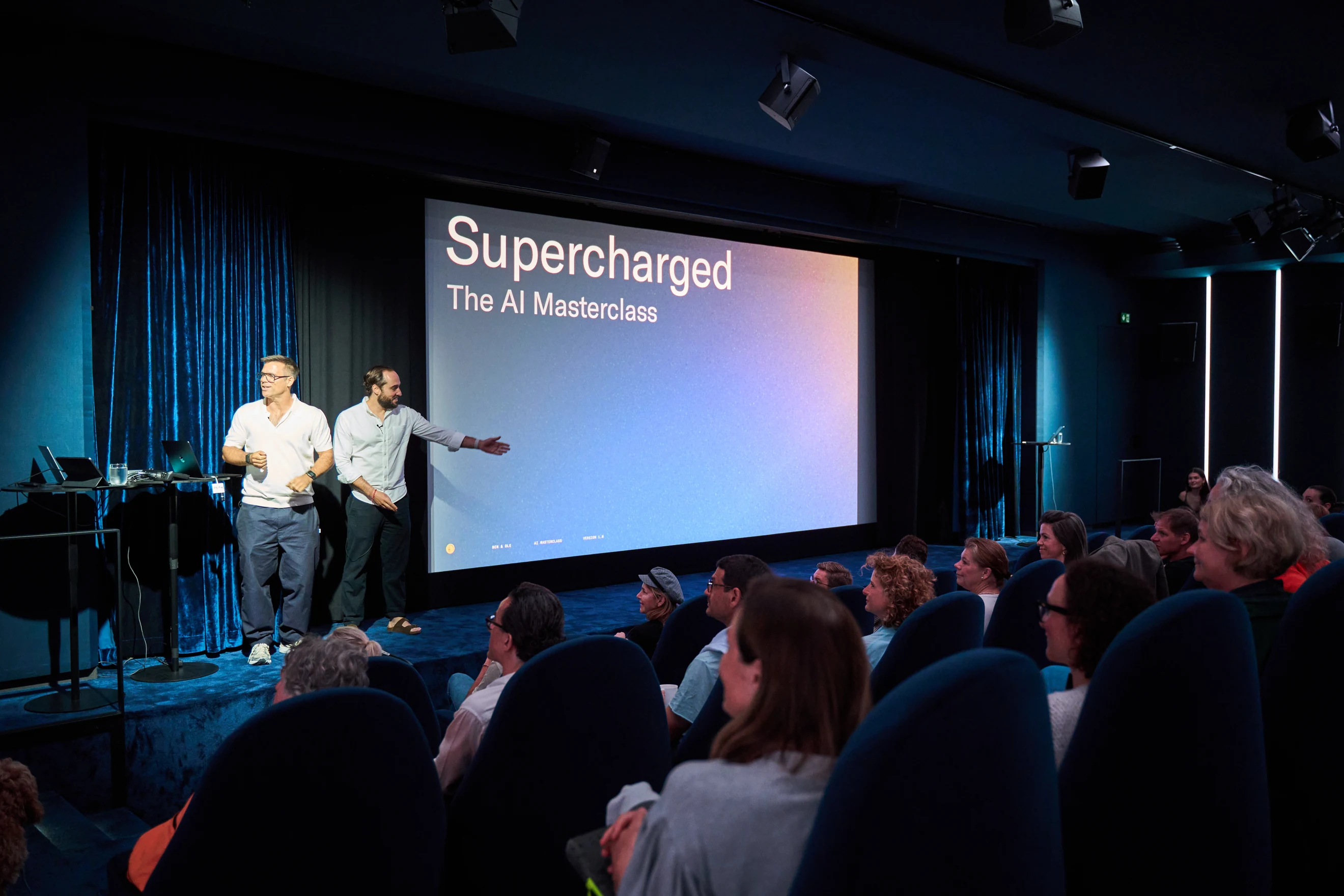 Ole Tillmann und Benjamin Mateev bei einer Supercharged-Masterclass